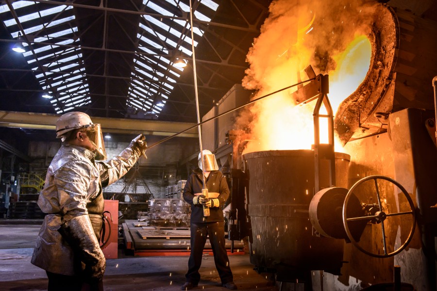 Factory worker crushed steel pre-settlement funding Simia